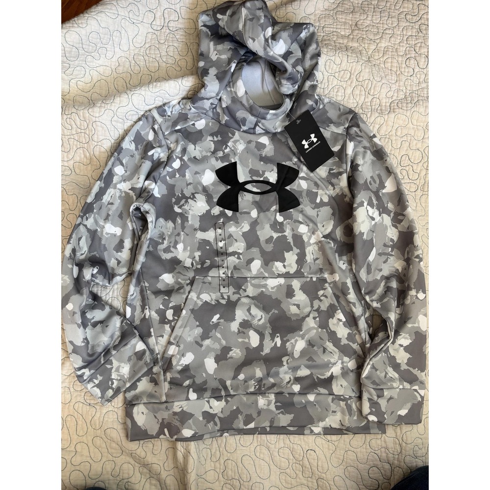 Under Armour Boy's‎ Gray Camo Hoodie Sweatshirt Size Medium